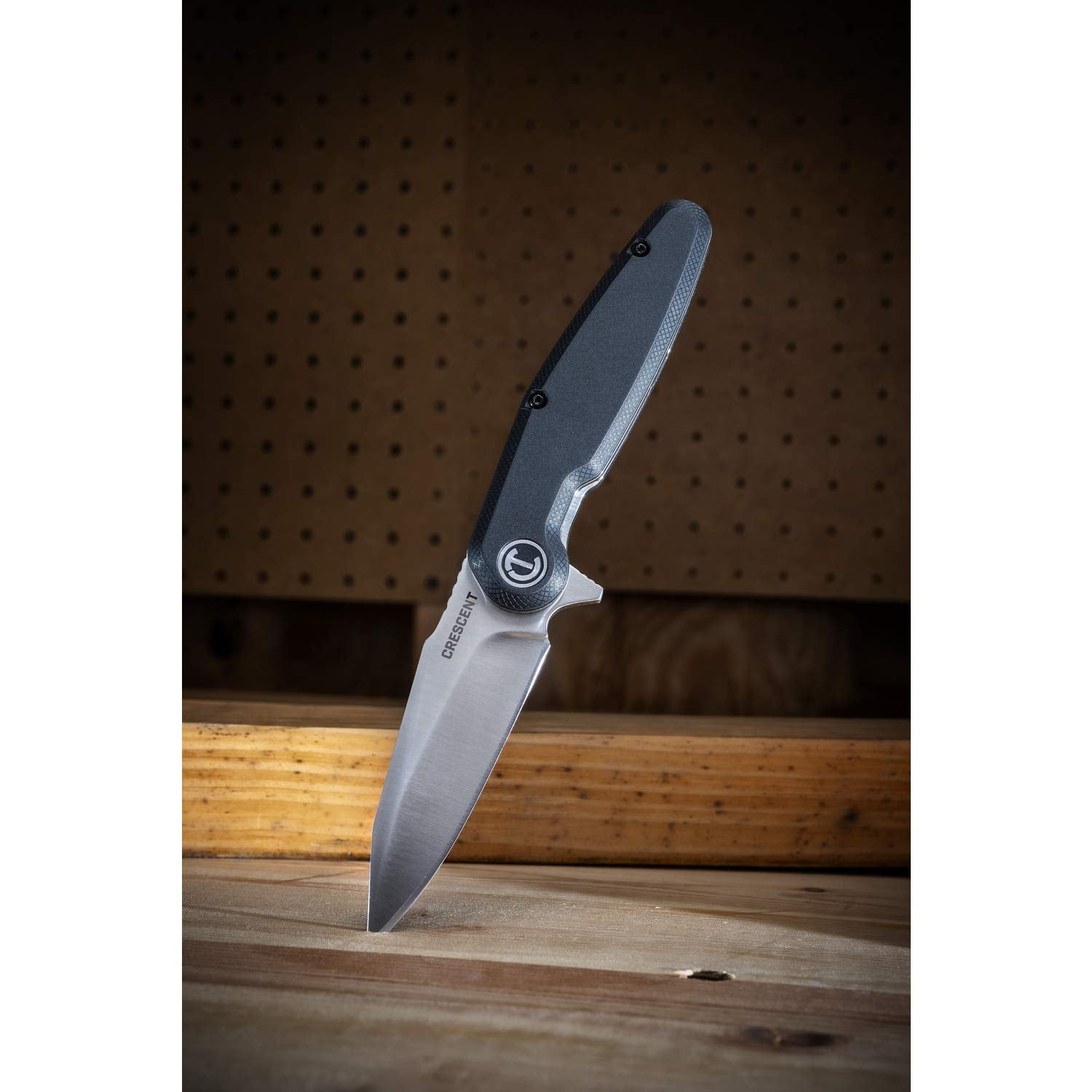 Crescent Harpoon Blade 3-1/2 Inch Composite Handle Pocket Knife - CPK350C