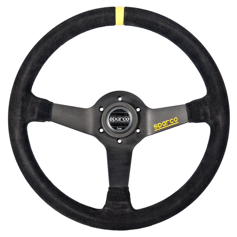 Black Sparco 015R345MSN Suede Steering Wheel