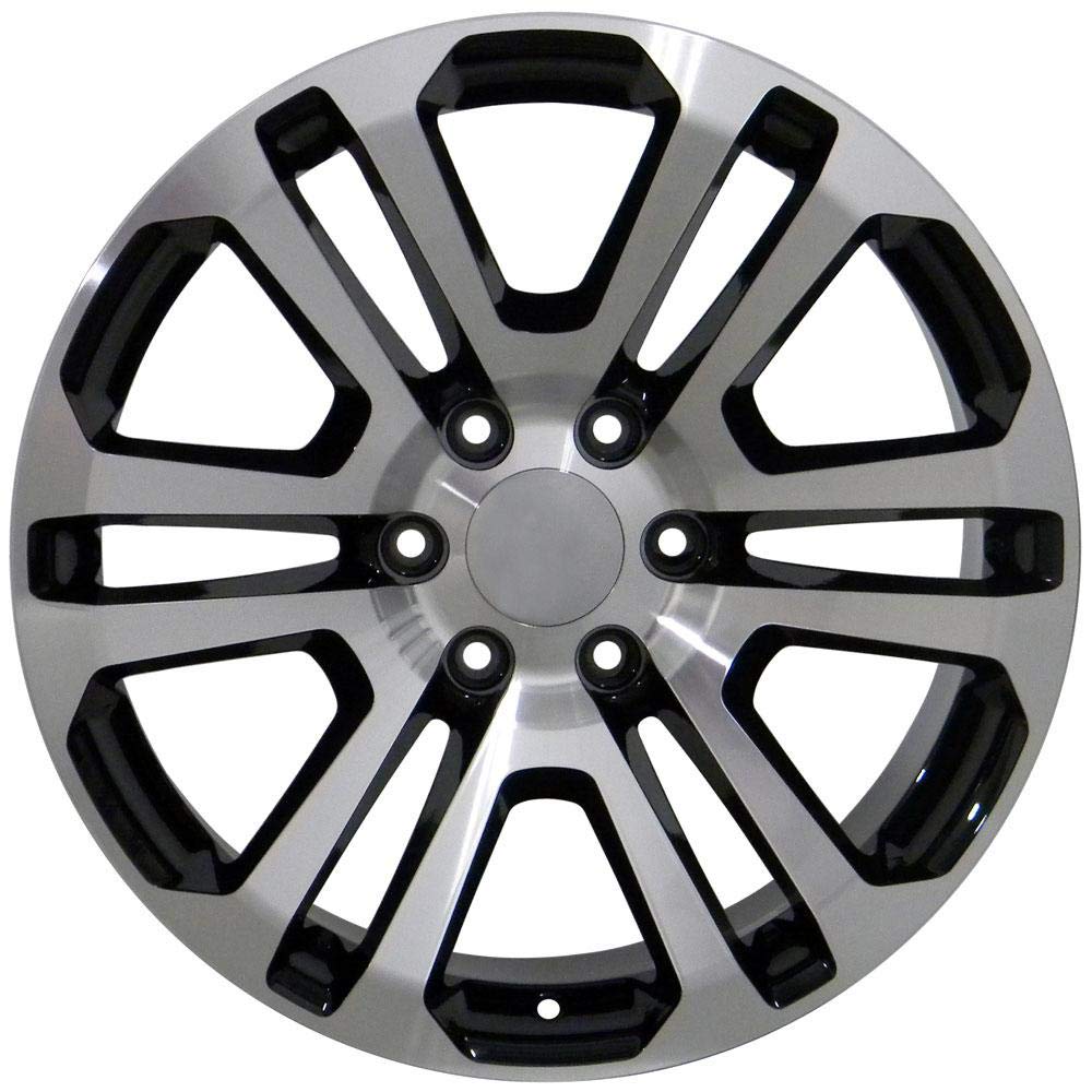 Black Machined Wheel OE Wheels LLC CV99-20090-6550-31MB Painted (20 x 9. inches /6 x 139 mm, 31 mm Offset)