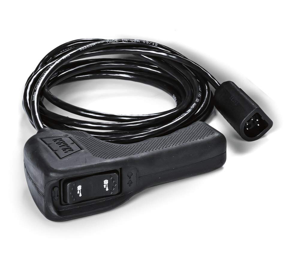 Hand Held WARN 83665 Plug-In Truck Winch Remote Controller with Ergonomic Grip and 12' Connector Cable