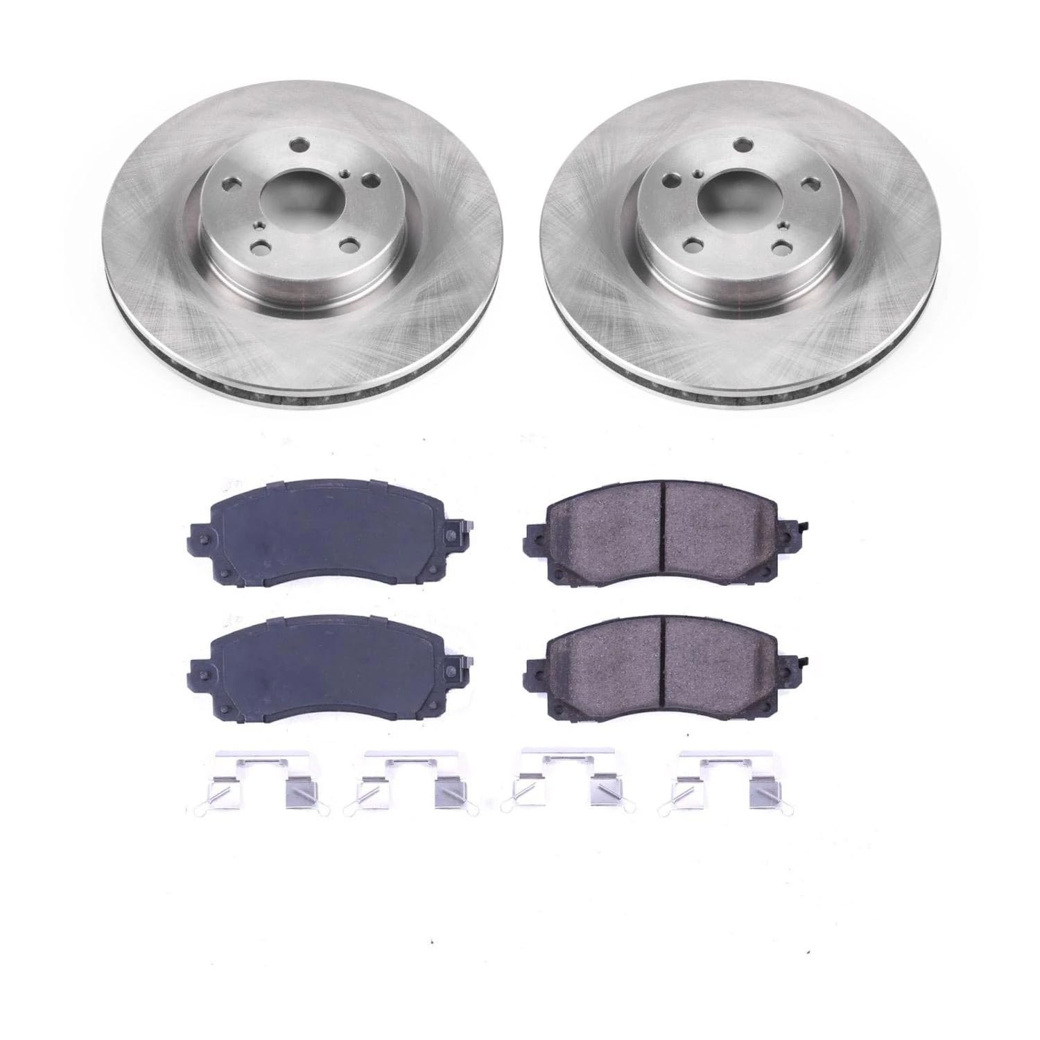 Power Stop Autospecialty KOE7891 Front Replacement Brake Kit-OE Brake Rotors & Ceramic Brake Pads For Subaru Impreza 2017-2022 [Model Specific]