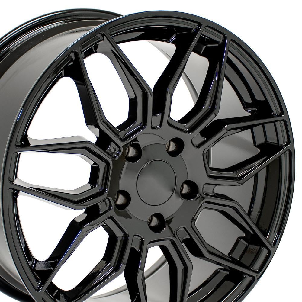 18 Inch OE Wheels CV03C Rim Fits Corvette C8 Z06 Style 5x120.65 18x8.5 Gloss Black - Hollander 95580 (1)