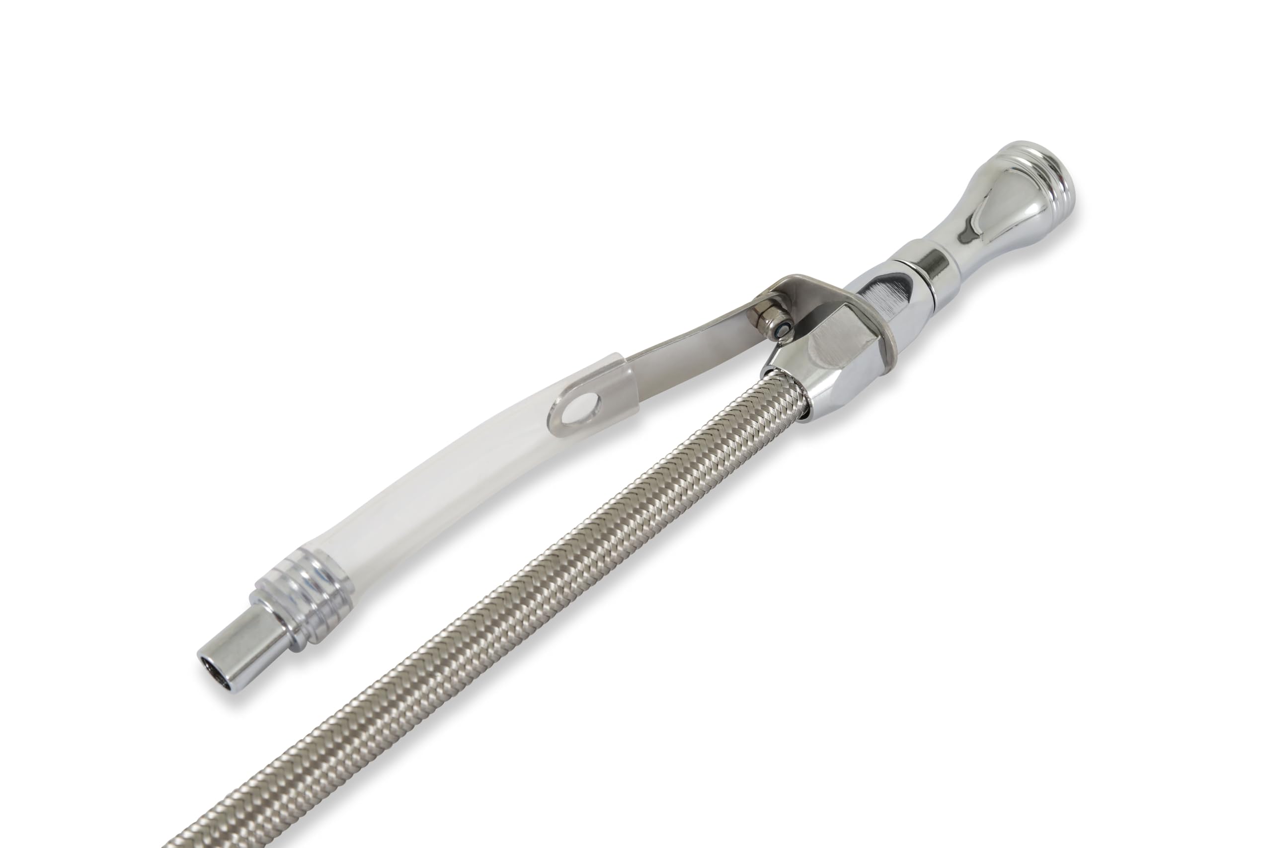 Engine Oil Dipstick & Tube Mr. Gasket 9705G - Braided Stainless Steel