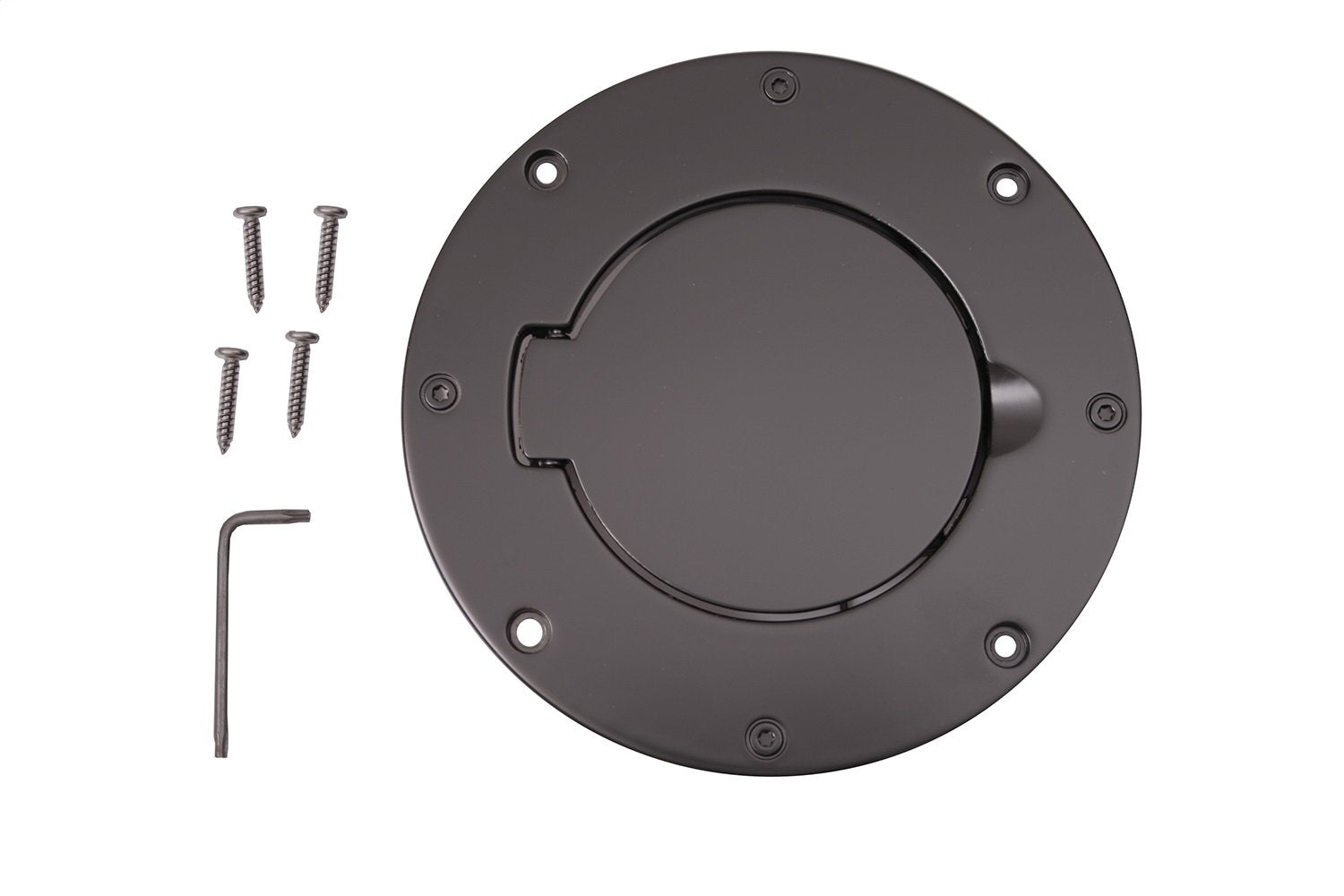 Gas Cap Door, Non-Locking, Black | Rugged Ridge | 11425.02 | Fits 1997-2006 Jeep Wrangler TJ