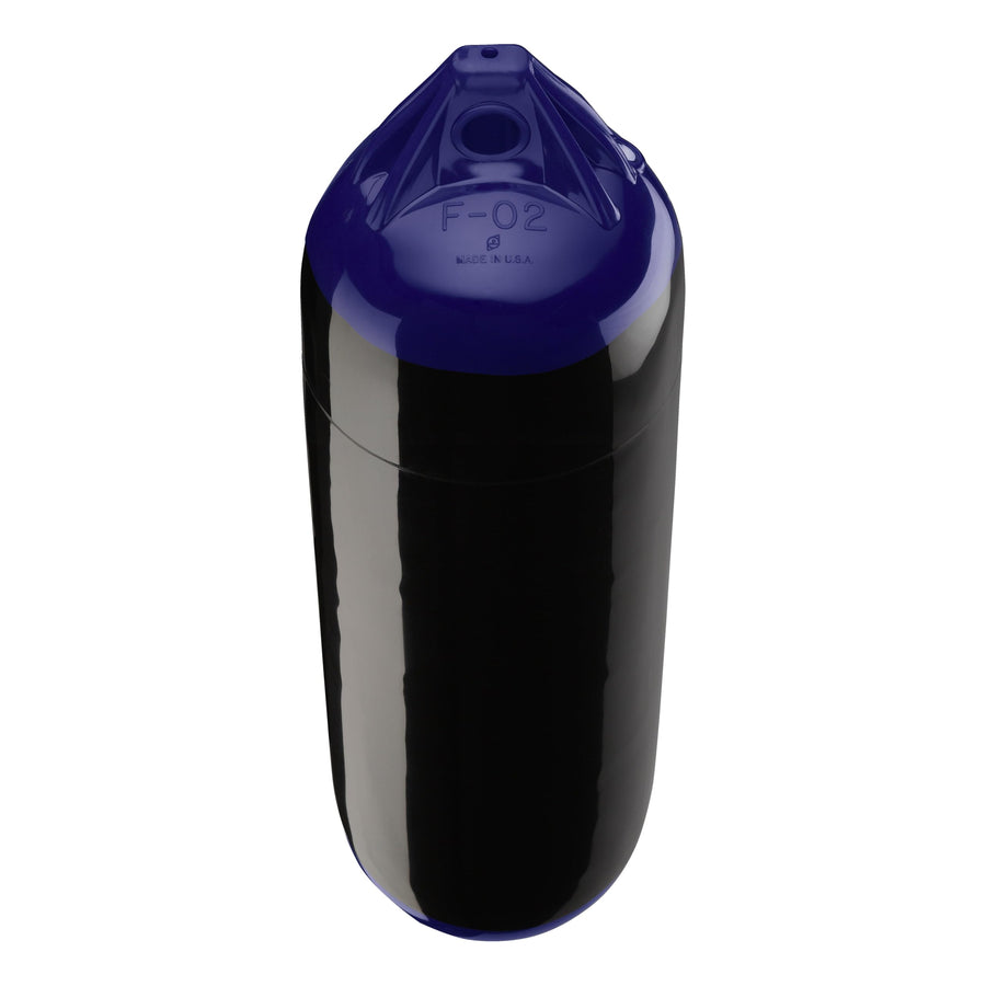 Polyform F-Series F-02 Boat Fender Standard Blue Ropehold - Black