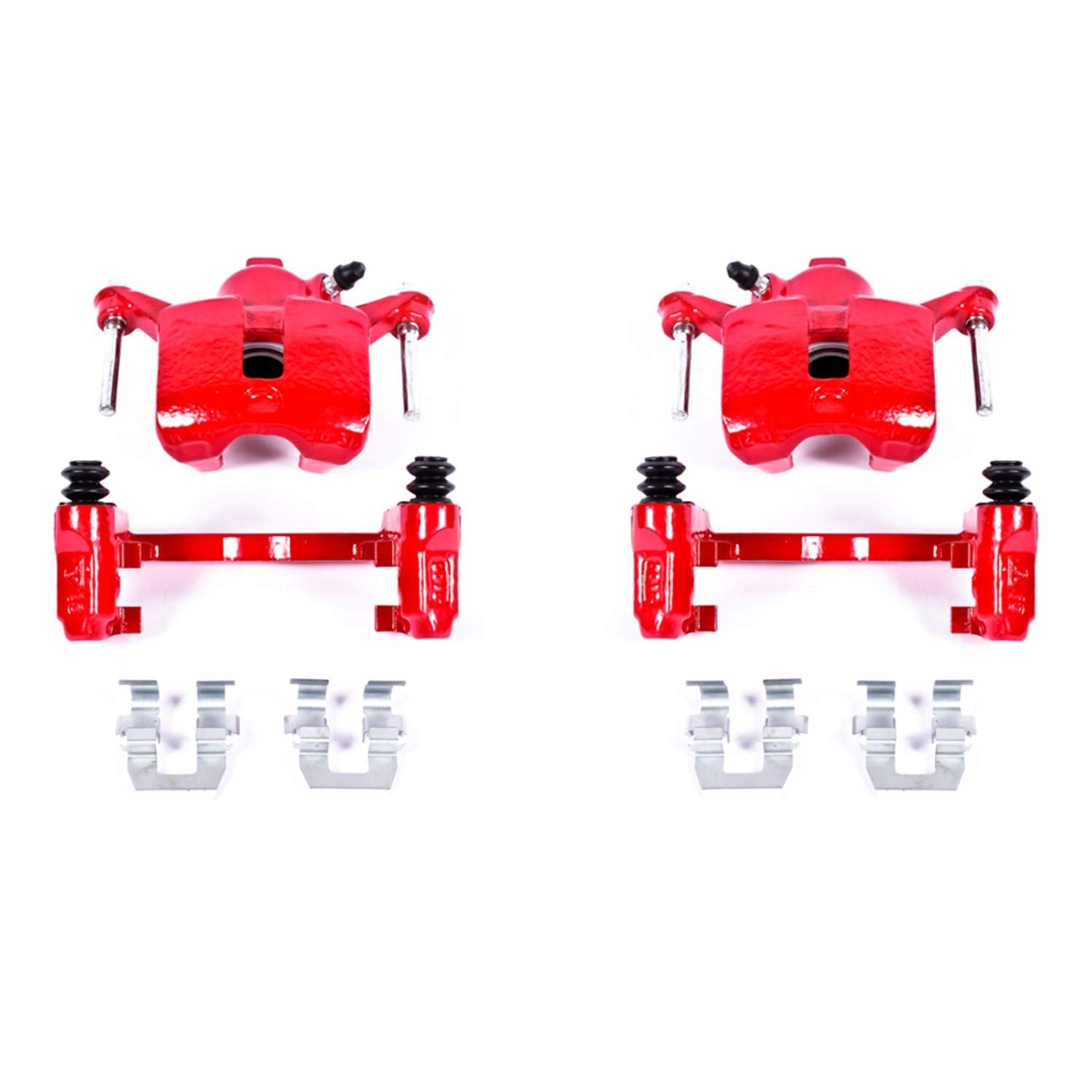 Power Stop Caliper Set for Allure, Century, Lacrosse, Regal, Impala, Monte Carlo, Grand Prix, Olds Intrigue [Model Specific] Rear Pair of High-Temp Red Powder Coated Calipers S4644