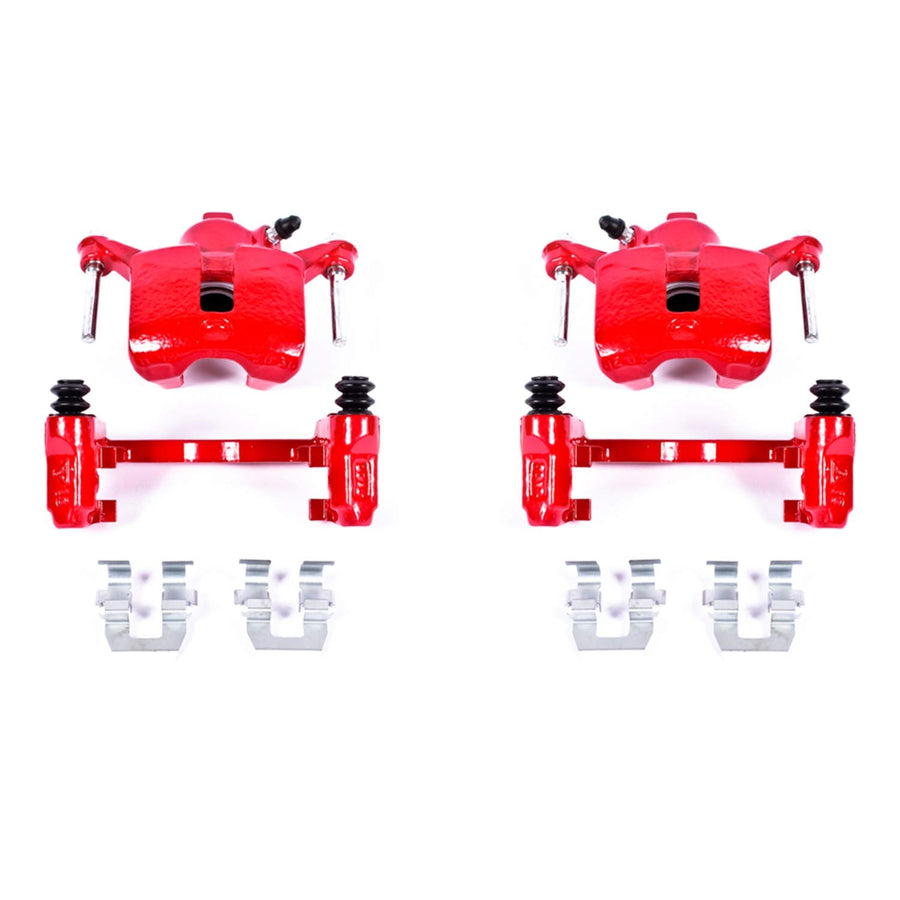 Power Stop Caliper Set for Allure, Century, Lacrosse, Regal, Impala, Monte Carlo, Grand Prix, Olds Intrigue [Model Specific] Rear Pair of High-Temp Red Powder Coated Calipers S4644