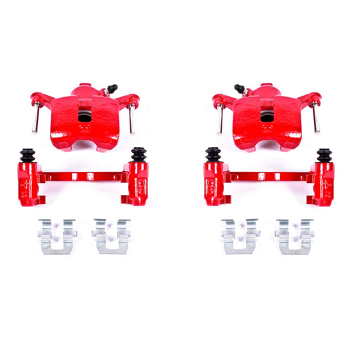 Power Stop Caliper Set for Allure, Century, Lacrosse, Regal, Impala, Monte Carlo, Grand Prix, Olds Intrigue [Model Specific] Rear Pair of High-Temp Red Powder Coated Calipers S4644