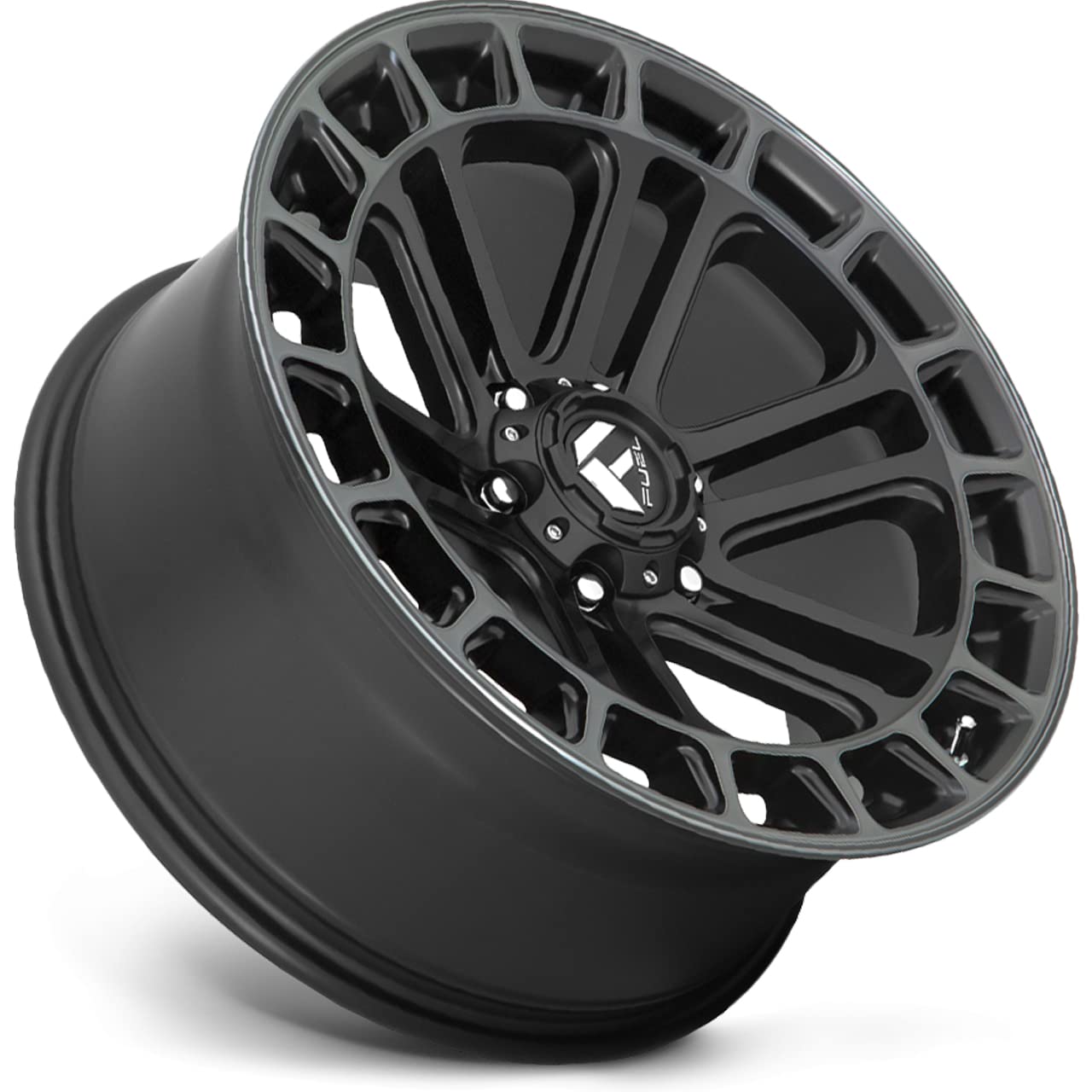 D720 HEATER FUEL OFF-ROAD 20X9, 6X5.5, 5.04, 1mm MATTE BLACK DOUBLE DARK TINT MACHINED - D72020908450