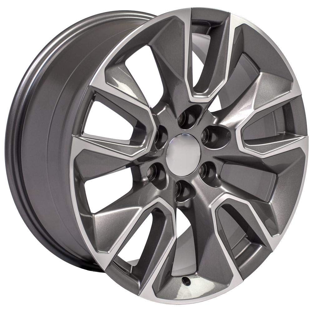 CV32 OE Wheels 20 Inch Rim Fits Silverado 1500 RST Style 6x139.7 20x9 Gloss Gunmetal Machined - Hollander 5916 (1)