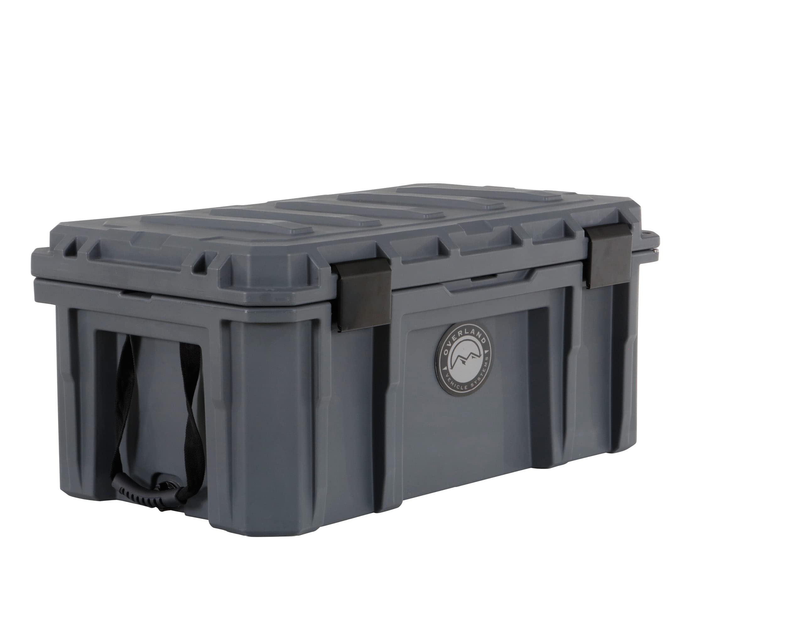 D.B.S. Overland Vehicle Systems 95 QT Dry Box Storage with Drain and Bottle Opener | Dark Grey | Waterproof Sealing | Heavy Duty Latches | 40100011