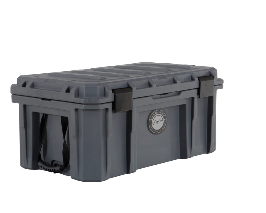D.B.S. Overland Vehicle Systems 95 QT Dry Box Storage with Drain and Bottle Opener | Dark Grey | Waterproof Sealing | Heavy Duty Latches | 40100011