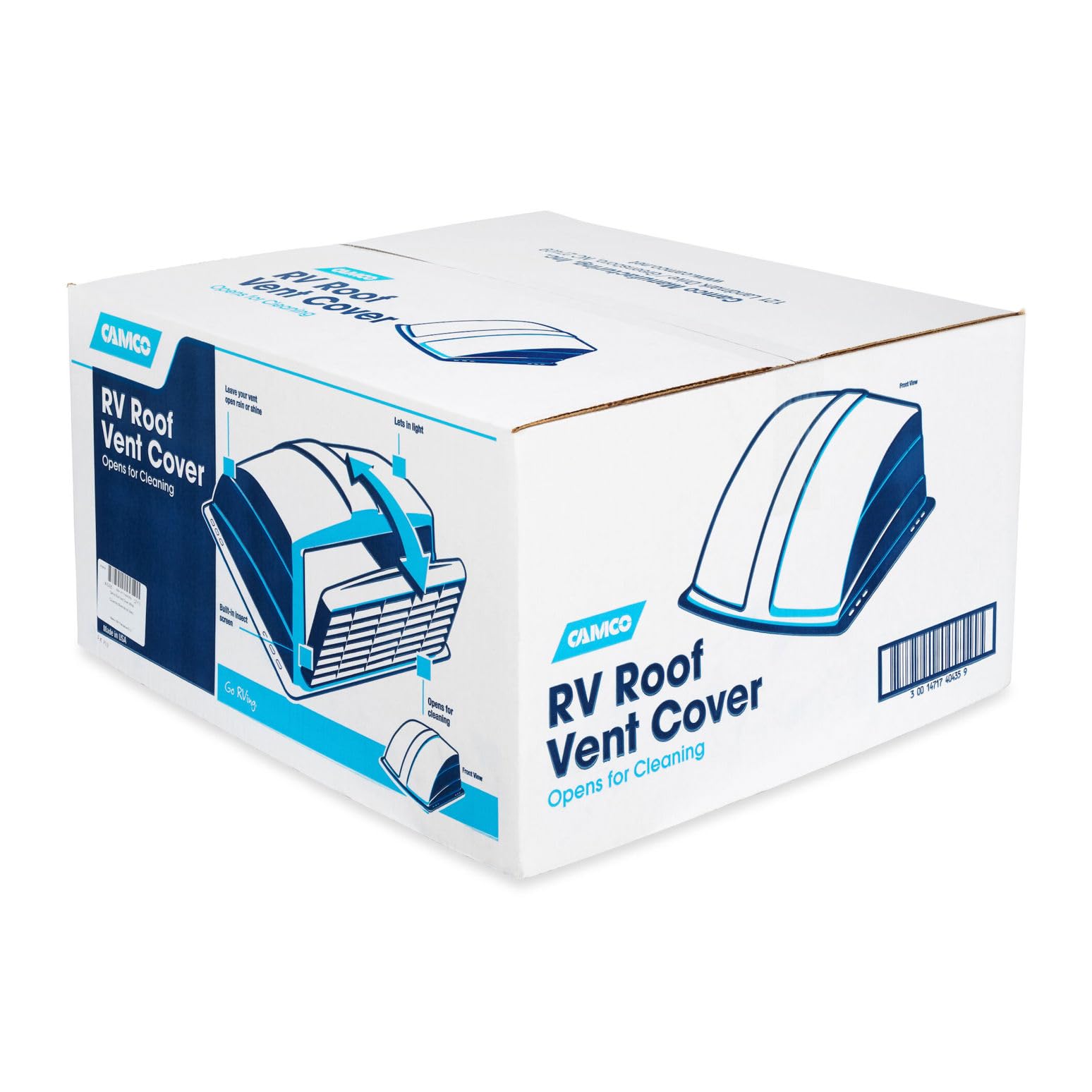 Camco Roof Vent Cover - Camco, White, 3 pk PDQ (Eng/Fr)