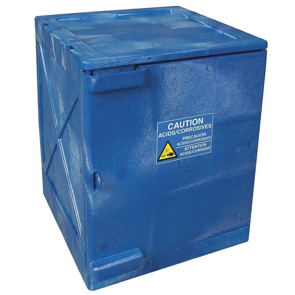 Eagle Bench Top M04CRA Poly Cabinet, 1 Door, 4 gal, Blue