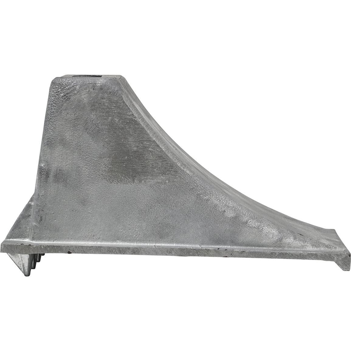 Aluminum Wheel Chock Buyers Products WC1267, 6.25 x 12.25 x 7 Inch, Steep Slope Design with Rugged Teeth for Extra Stability, Silver