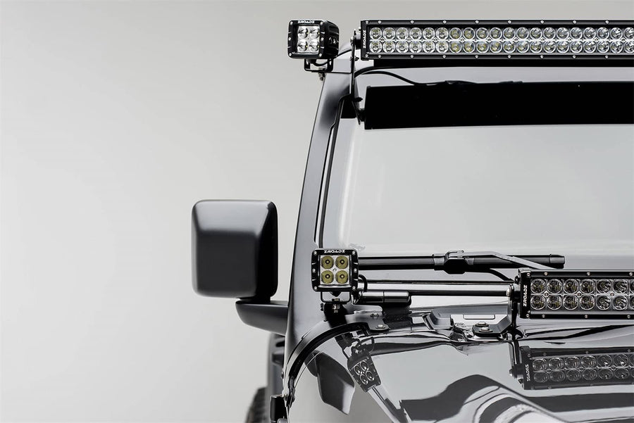 ZROADZ T-REX Z334851-KIT2 Front Roof LED Kit 2019-2022 Jeep Gladiator Black
