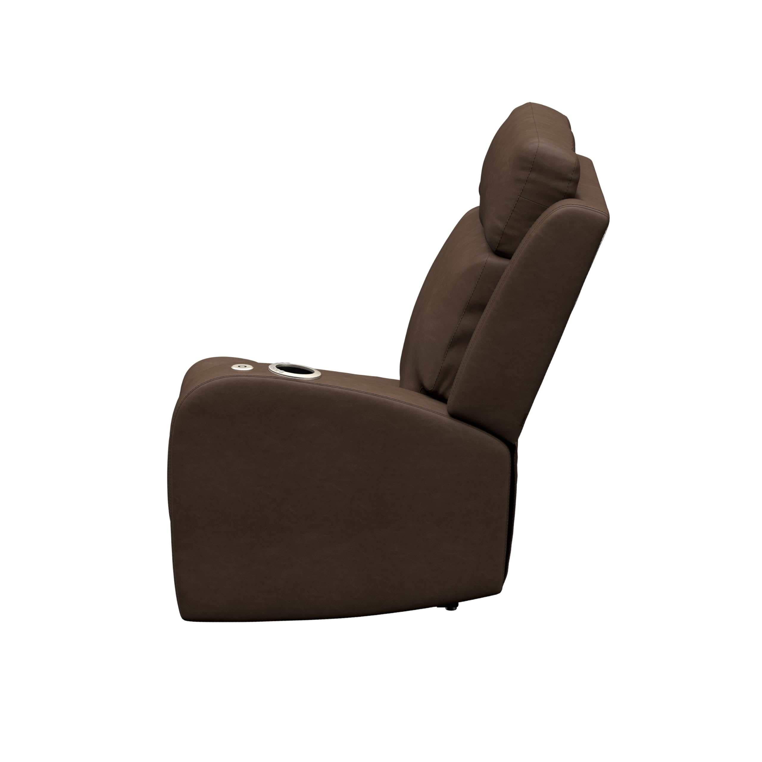 Thomas Payne Seismic Series Signature Satula RV Theater Seating Left Arm Recliner with Power Adjustable Lumbar, Headrest, Reclining, Heating, Massage, Integrated Cupholder Controls - 2024044193