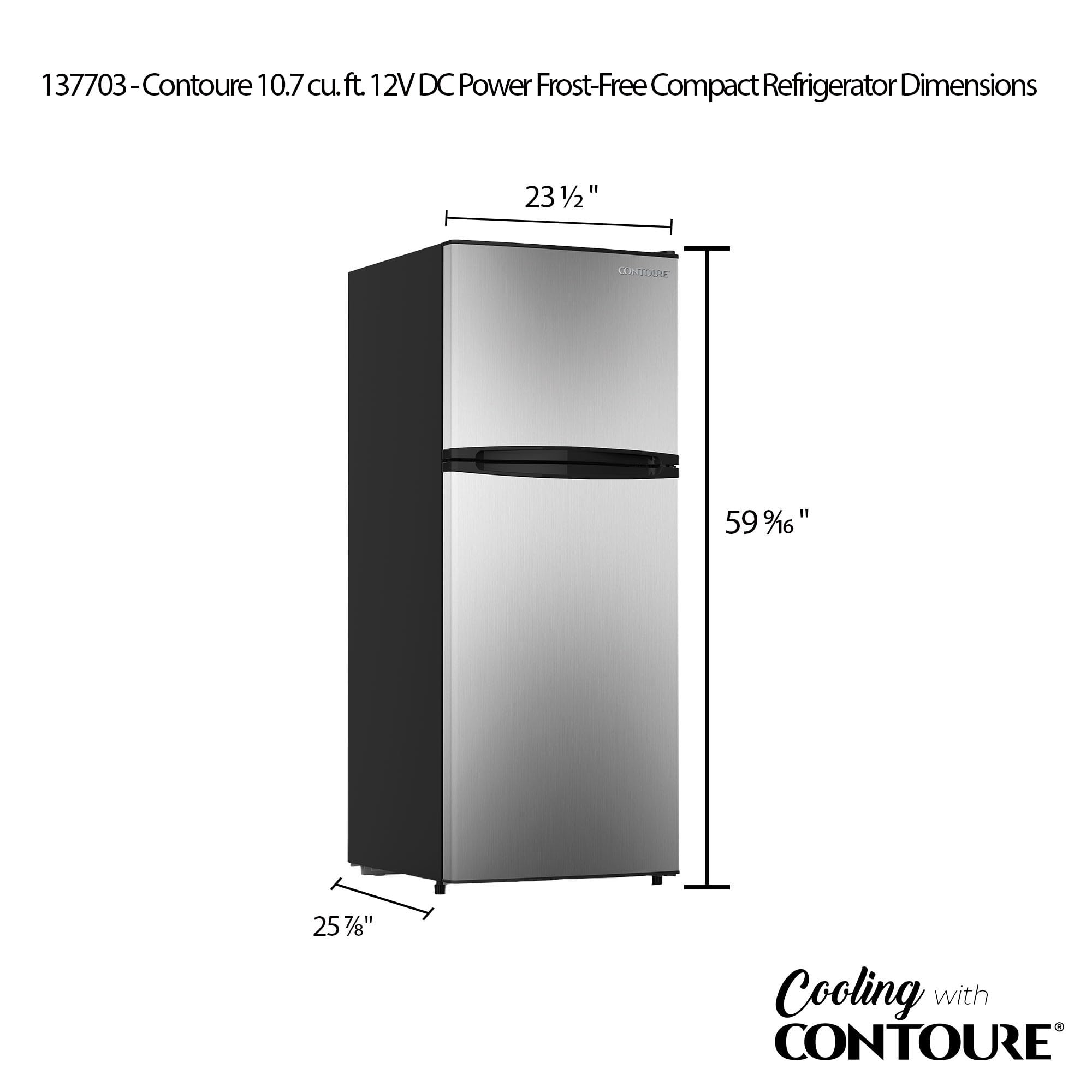 RV CONTOURE Refrigerator, 10.7 cu.ft. | Mobile Lifestyle Approved | Space-Saving Design | Customizable Cooling | Energy Efficient for Off-Grid Living | R-1088BK-12V