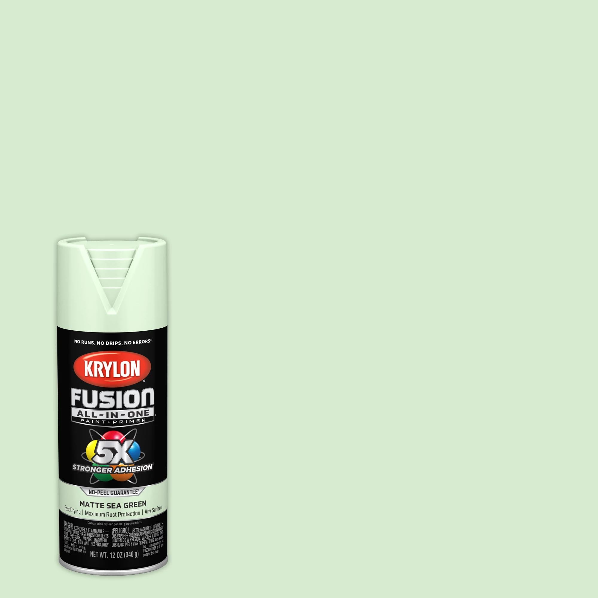 Krylon All-In-One Adhesive Spray Paint for Indoor/Outdoor Use, 12 oz, Sea Green