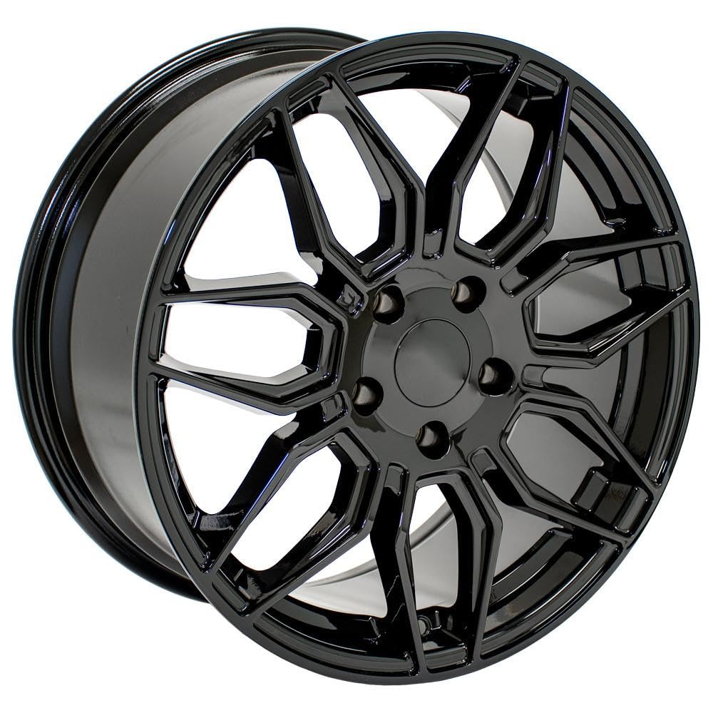 18 Inch OE Wheels CV03C Rim Fits Corvette C8 Z06 Style 5x120.65 18x8.5 Gloss Black - Hollander 95580 (1)