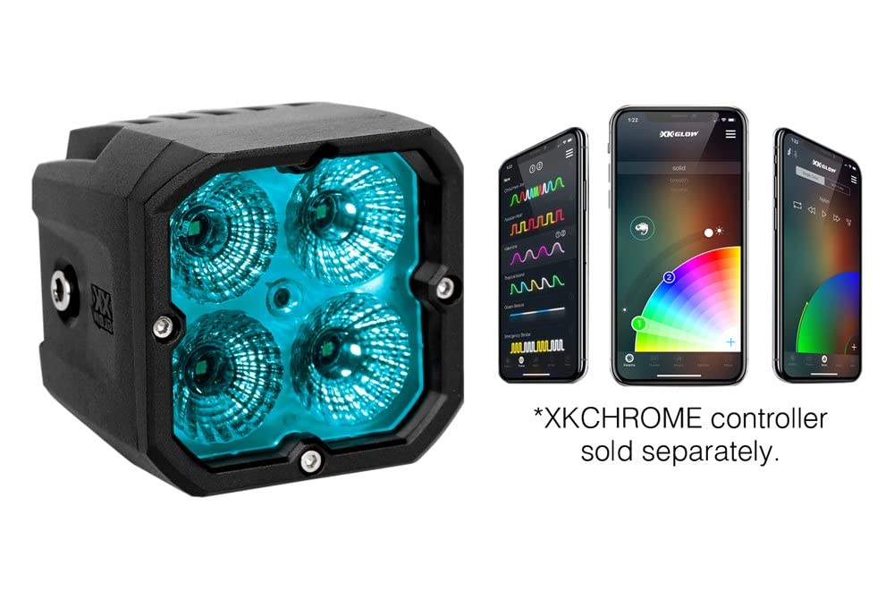 XKGLOW Cube Light 1PC Driving Light Beam SAE Bluetooth App Control