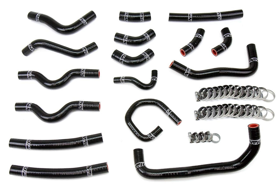 HPS Silicone Heater Hose Kit Black Coolant OEM Replacement Compatible for 1998-2002 Lexus LX470 Toyota Land Cruiser 4.7L V8, 57-1913-BLK