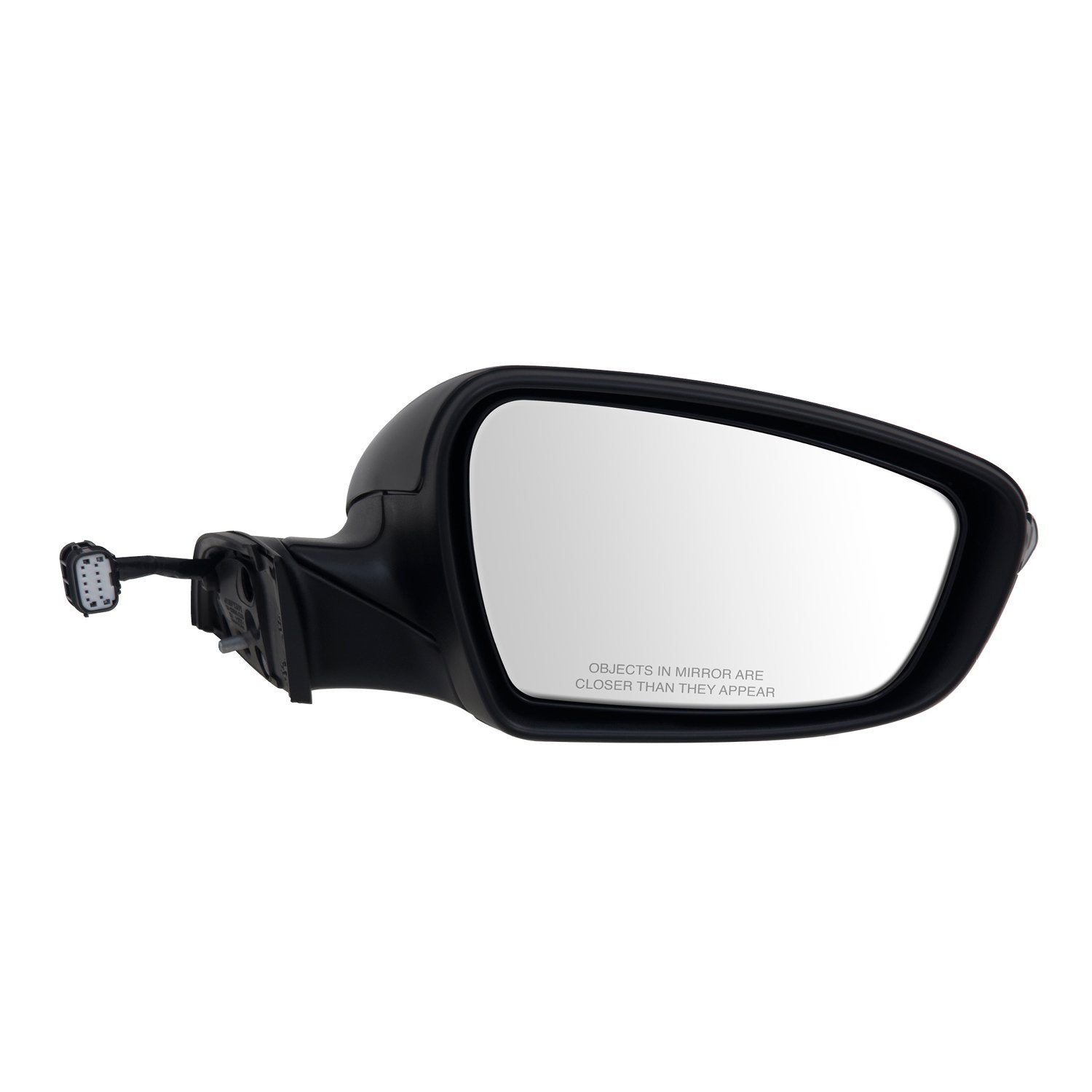 Fit System Mirror Passenger Side for Kia Forte Sedan, Forte 5 Hatchback, Textured Black w/PTM Cover, w/Turn Signal, Foldaway, w/o Puddle lamp, Heated Power