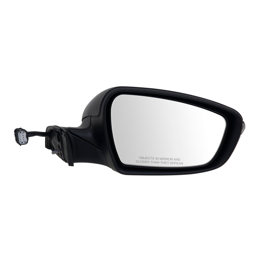 Fit System Mirror Passenger Side for Kia Forte Sedan, Forte 5 Hatchback, Textured Black w/PTM Cover, w/Turn Signal, Foldaway, w/o Puddle lamp, Heated Power