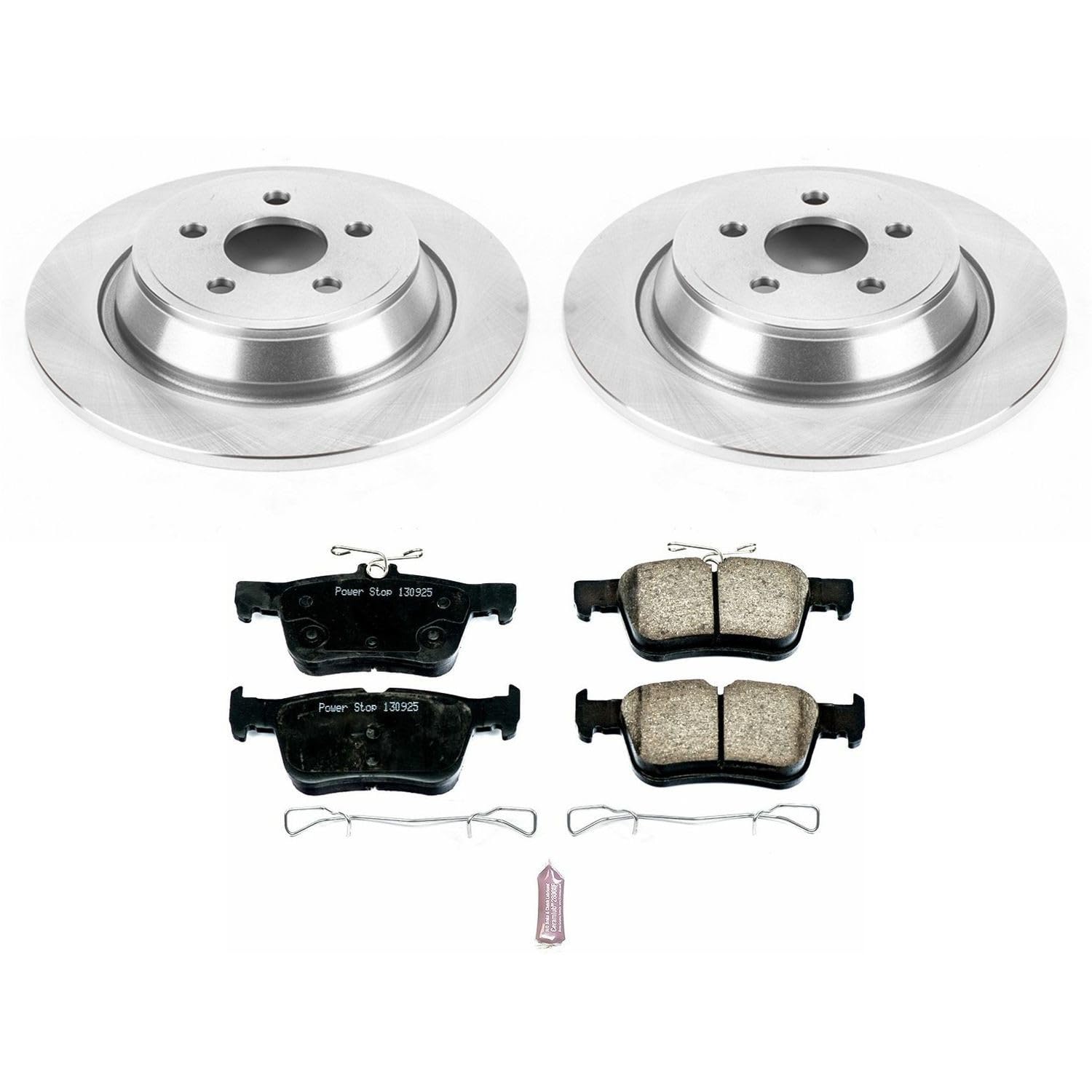 Power Stop KOE7144 Rear Replacement Brake Kit-OE Brake Rotors & Ceramic Brake Pads For Lincoln MKX 2016-2018 | Lincoln MKZ 2017-2020 [Vehicle Specific]