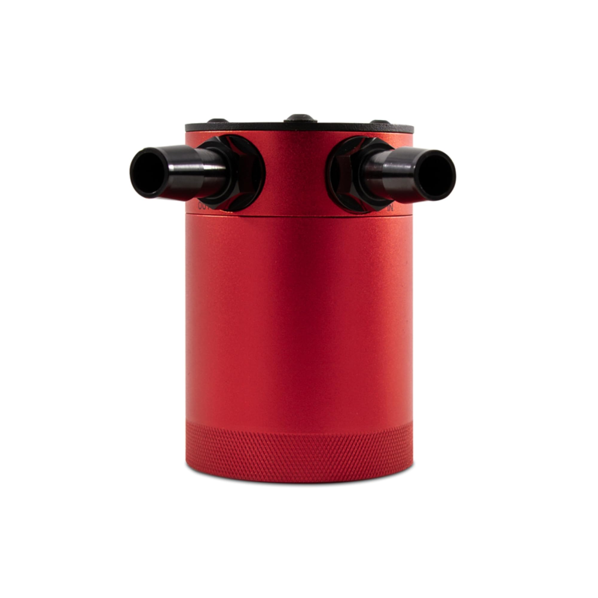 Mishimoto Compact Baffled Oil Catch Can, 2-Port, Red MMBCC-CBTWO-RD