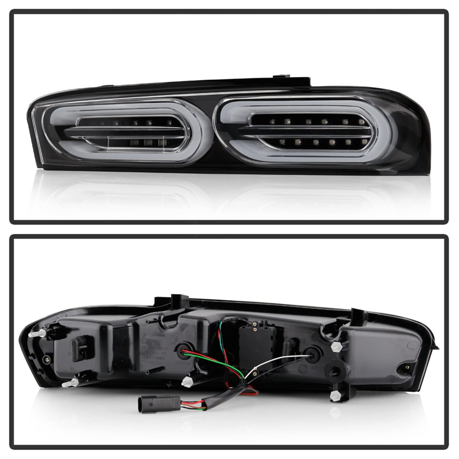 Euro Style Spyder Tail Lights (ALT-YD-CCAM16LED-SEQ-BK)