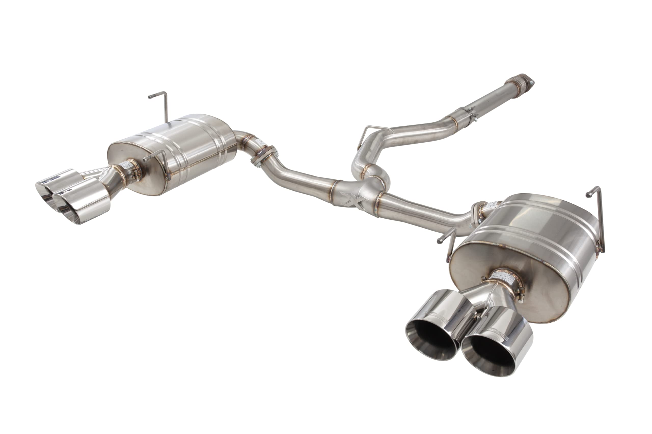 3" XFORCE ESSW29CS Cat-Back Exhaust System for Subaru WRX 2022-Current; 304 Stainless Steel with Polished Quad Tips