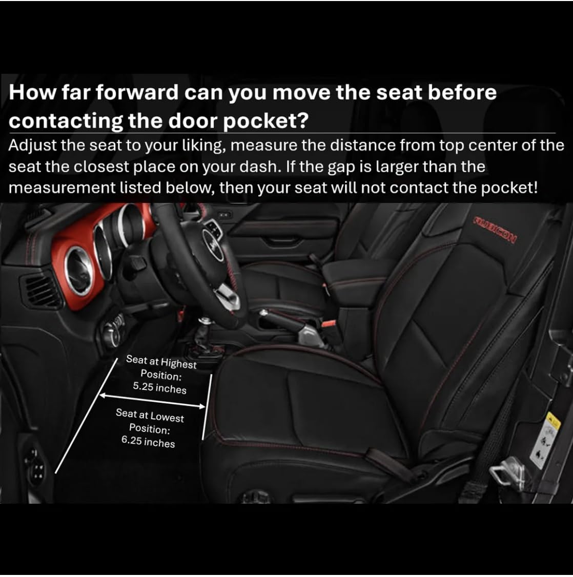 4-Door Pockets for Jeep Wrangler JL, JLU, JT Gladiator Unofficial USE ONLY™ | Saggy Net Replacement | Electric Seat Compatible | Designed and Made in USA