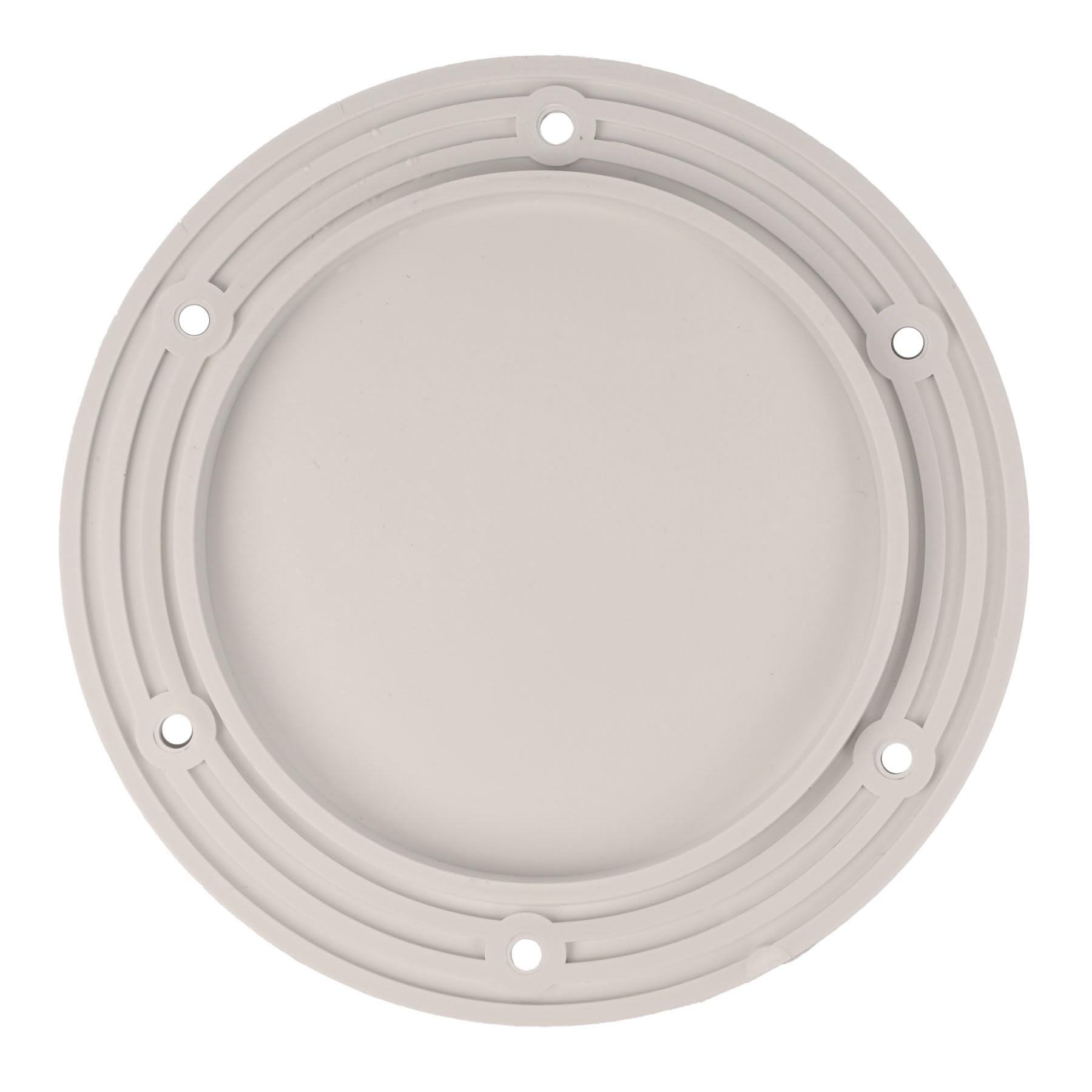 T-H Marine Screw Down Designer Series Deck Plates – Durable 6" Outer Diameter / 4.5" Cutout Hole - White, Non-Corrosive Marine Deck Access Solution with Textured Traction for Boats and RVs