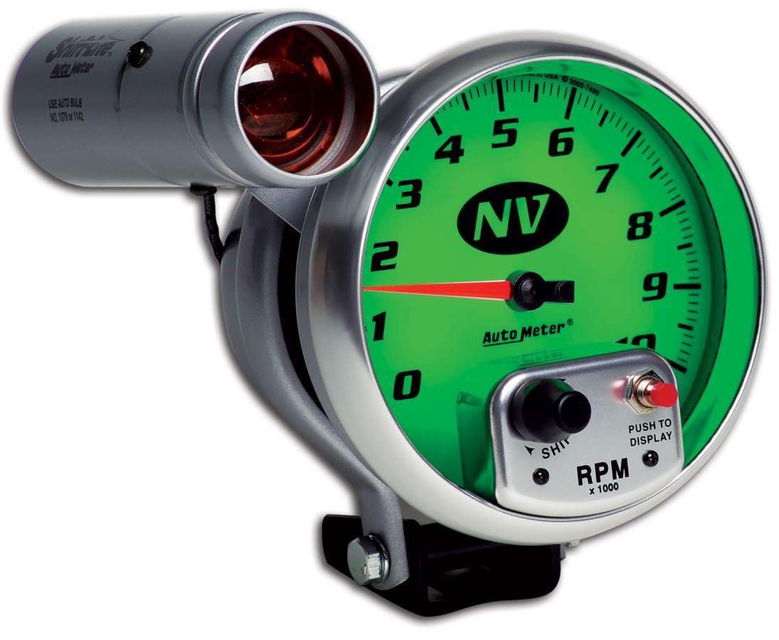 Auto Meter Shift-Lite 5" 10000 RPM NV Tachometer