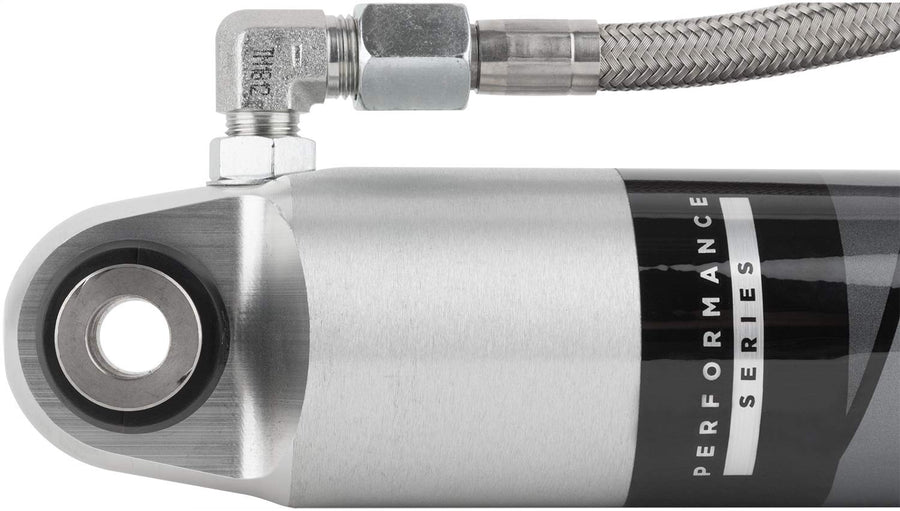 Fox Factory Inc 2.0 Performance Series Fox Smooth Body Reservoir Shock; 2.0 in. Rear Lift; Black/Aluminum; Extended 29.09 in; Compressed 17.4 in; Stroke 11.69 in; Remote Reservoir Type;