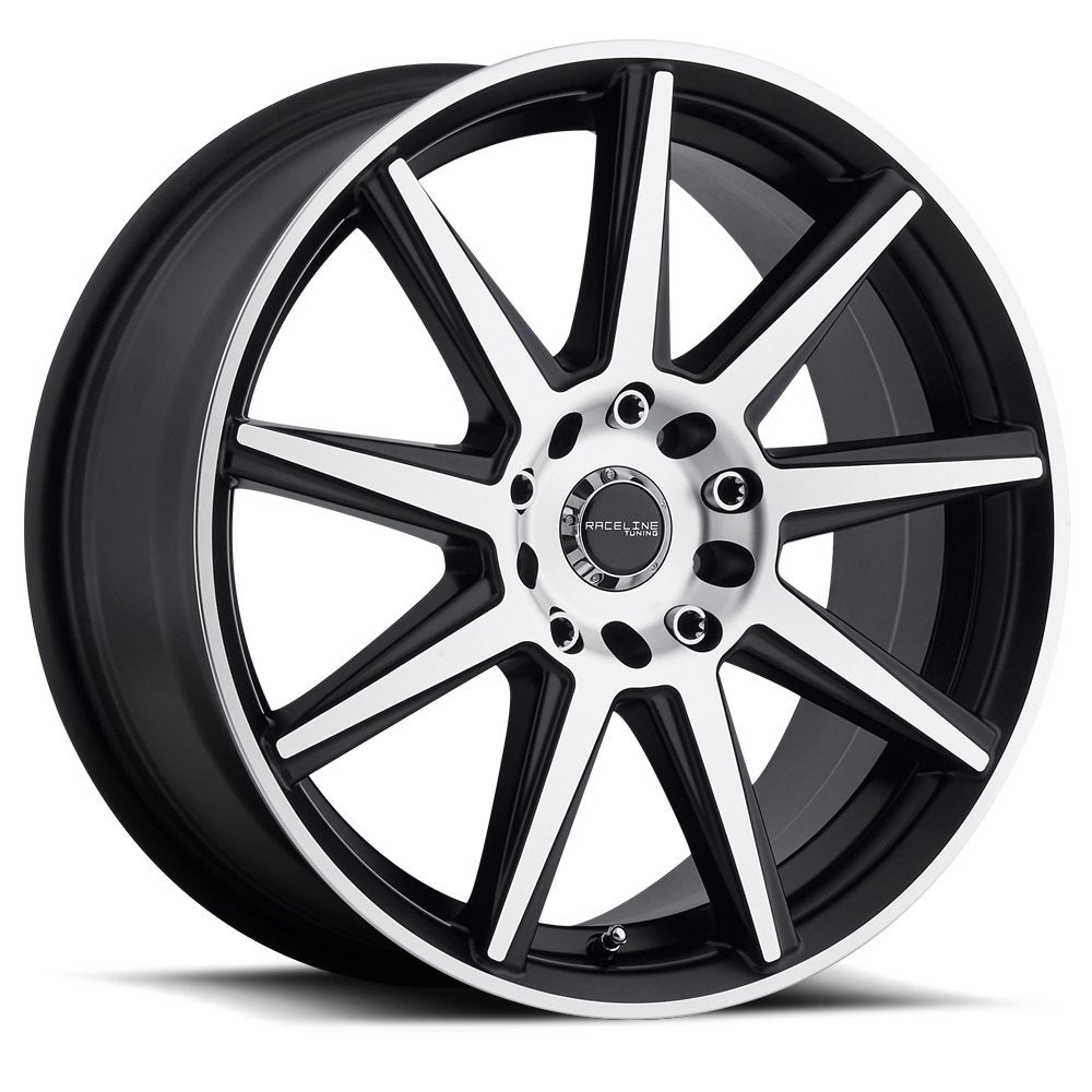 144M Raceline Storm Black Machine 16x7 4x100/4x108 40 P/N: 144M-67082+40