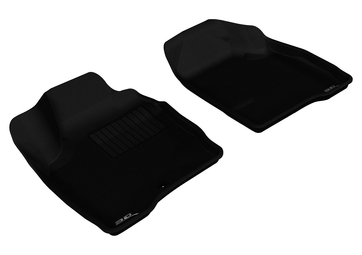 Kagu Floor Mat 3D MAXpider Custom Fit (Black) Compatible with Chevrolet Impala 2006-2013 / Impala Limited 2014-2015 - Front Row