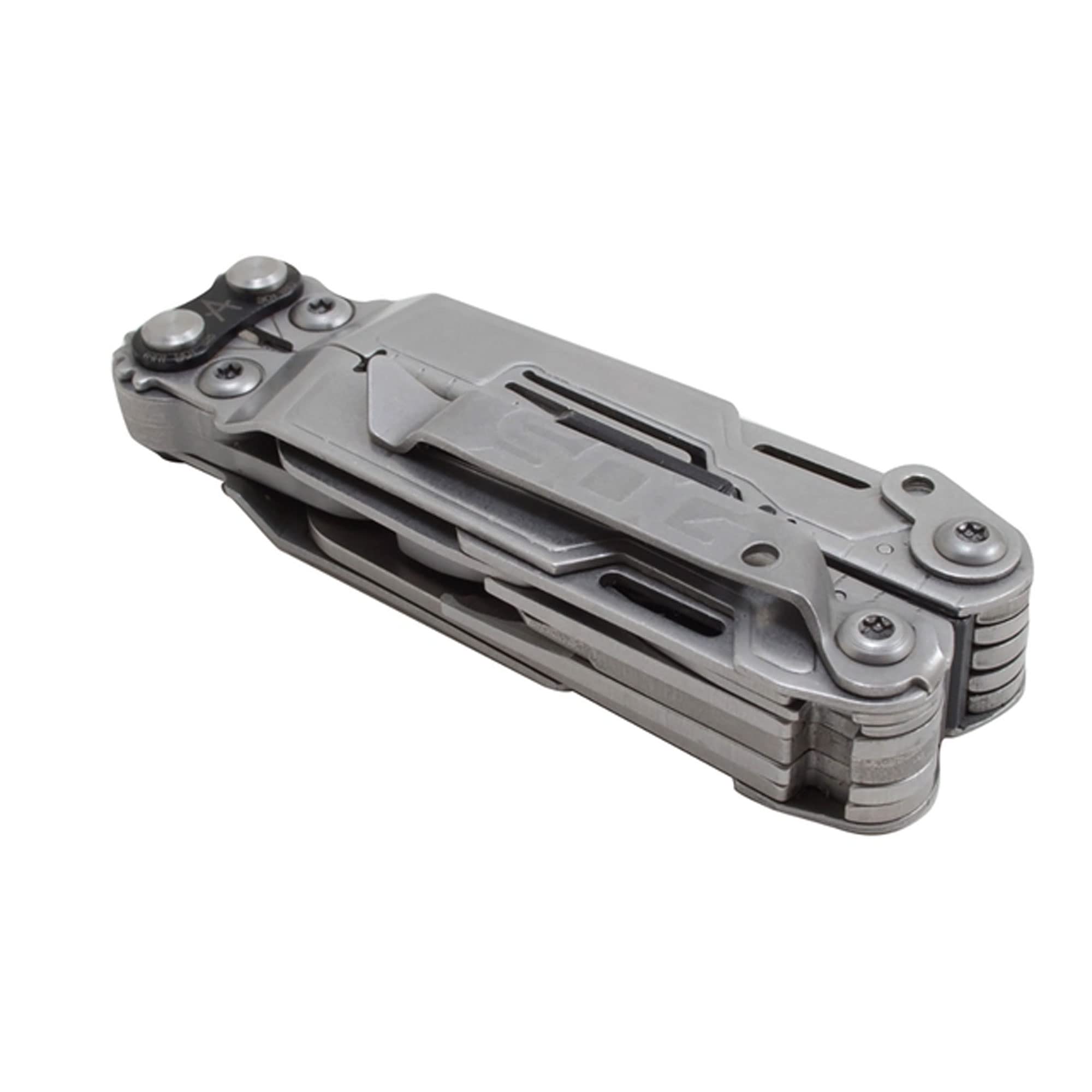 SOG Mini PowerPint Compact Stainless Steel Multi-Tool | 18 Lightweight Specialty Tools & SOG Pliers Pocket Knife, Stone Wash