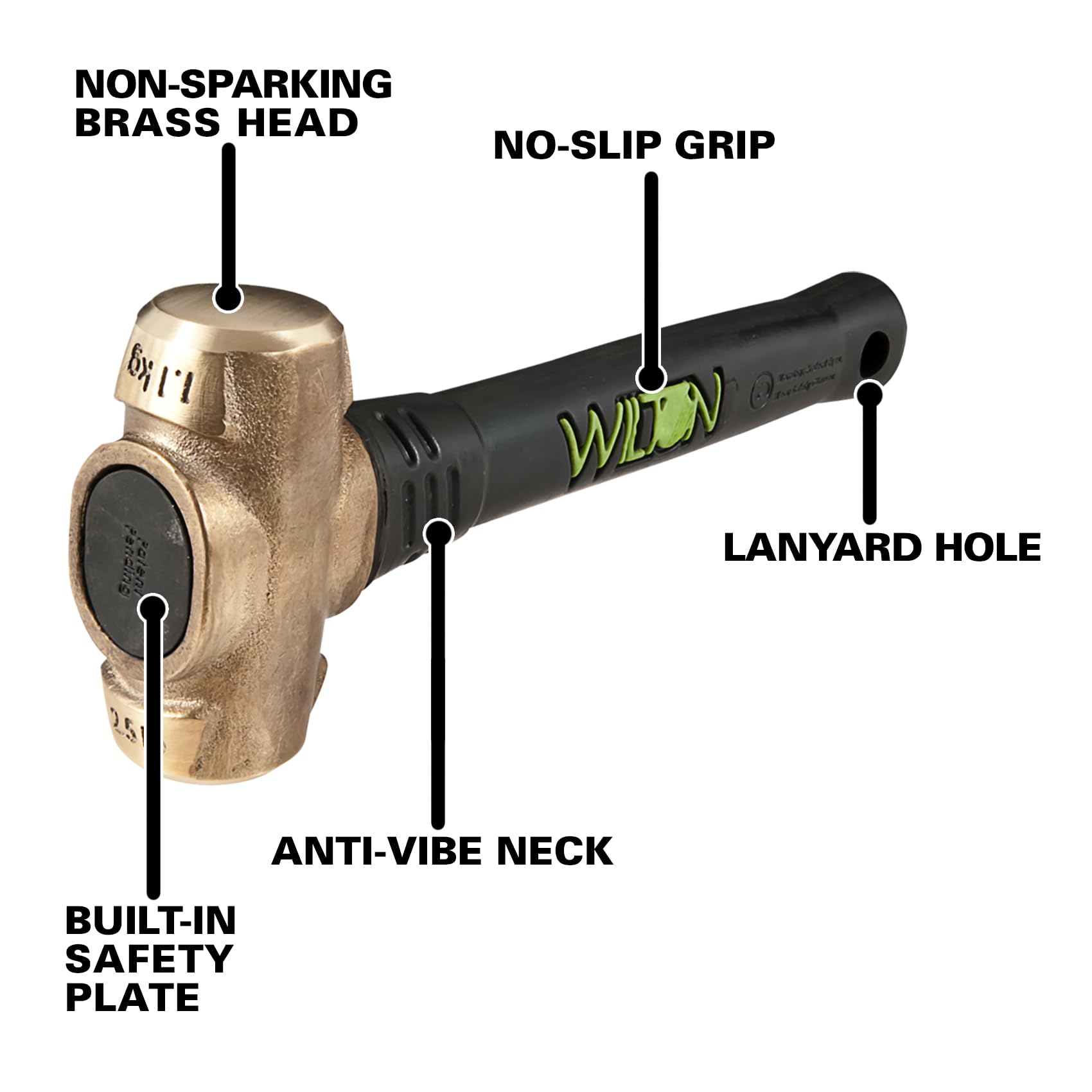 12" Wilton B.A.S.H Brass Sledge Hammer, 2-1/2 Lb Head (90212)