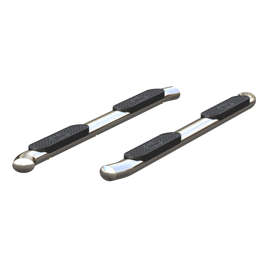 4-Inch Oval ARIES Polished Stainless Steel Nerf Bars, Select Chevrolet Silverado, GMC Sierra 1500 Extended Cab