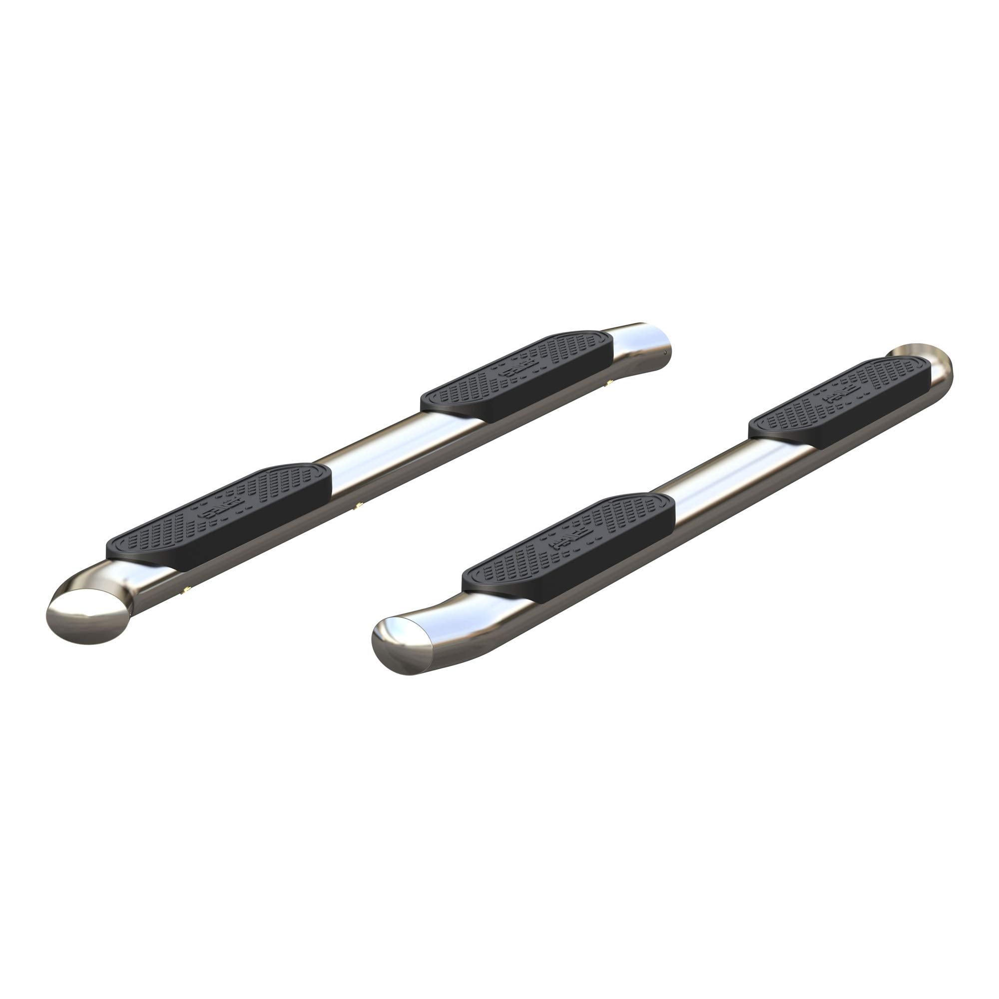 4-Inch Oval ARIES Polished Stainless Steel Nerf Bars, Select Chevrolet Silverado, GMC Sierra 1500 Extended Cab