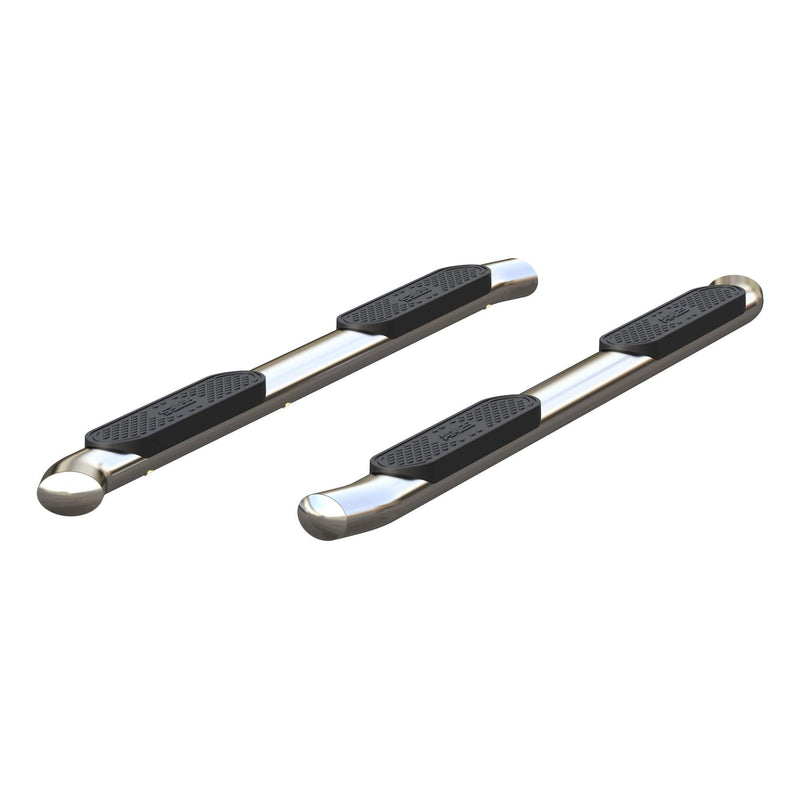 4-Inch Oval ARIES Polished Stainless Steel Nerf Bars, Select Chevrolet Silverado, GMC Sierra 1500 Extended Cab