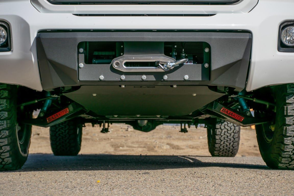 SPGC-01 | DV8 Offroad | Skid Plate for DV8 Offroad FBGC-01 Center Mount Bumper | Steel Construction | No Drill Installation | Extra Front End Protection | Lightweight | Black Finish