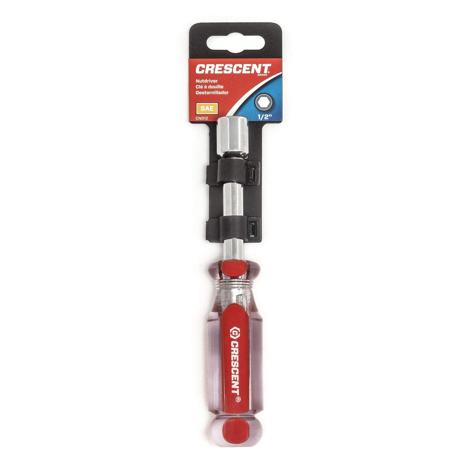 Crescent 1/2" Tri-Lobe Solid Shaft Acetate Nutdriver 3" - CND12