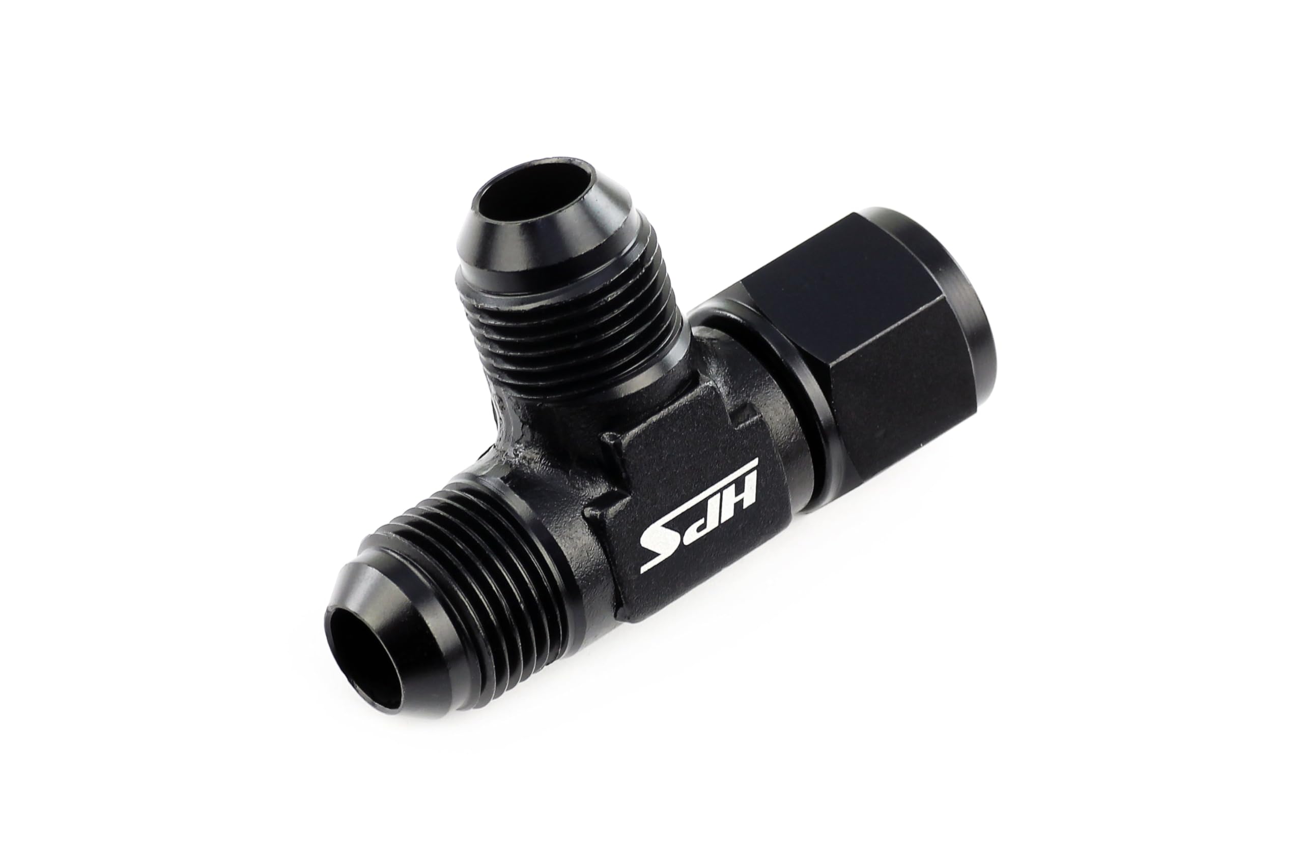 AN Tee Adapter HPS AN9261-6 Fitting, Aluminum, Size: AN-6, Black with female on side
