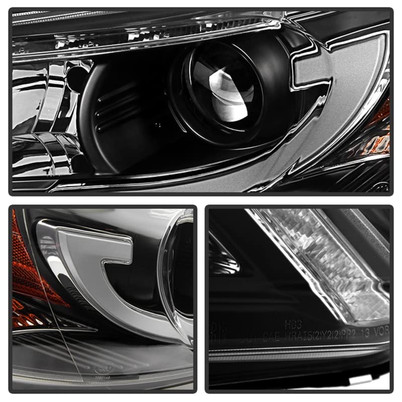 Auto Spyder 5080530 Projector Style Headlights Black/Clear