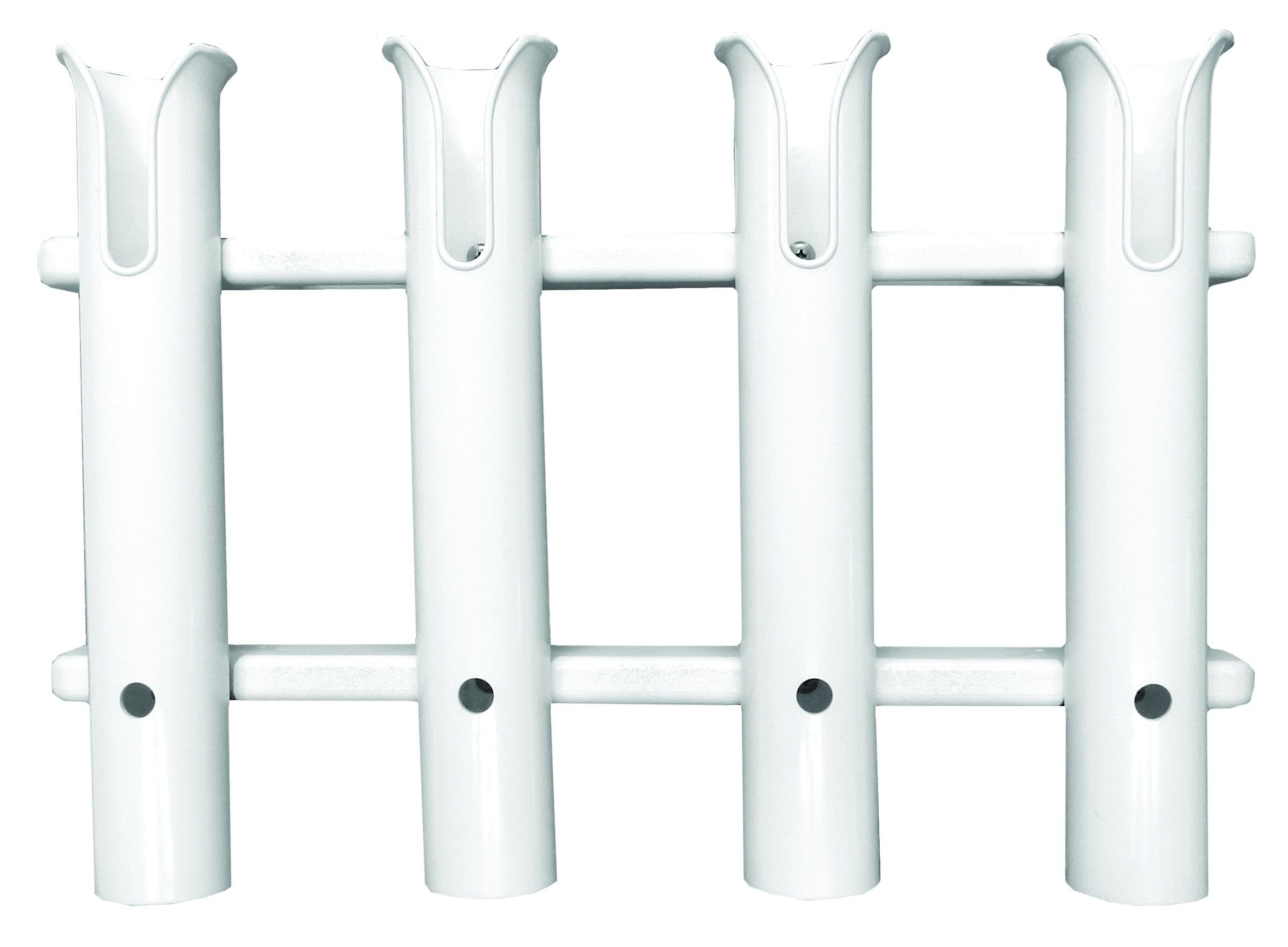 TACO Metals Delux P03-064W Rod Holder/Tackle Rack, 4-Rod, Polyethylene, White