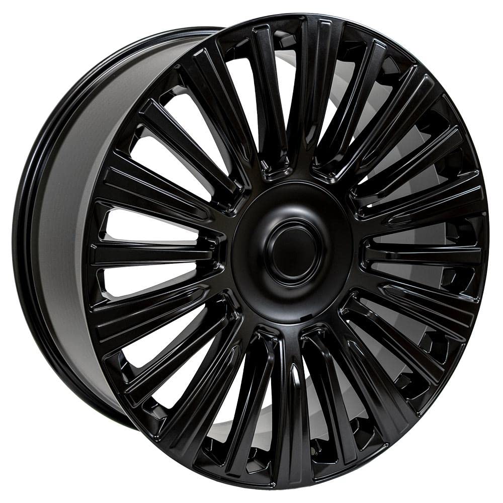 24 Inch OE Wheels CA92 Rim Fits Escalade Premium Luxury Platimum Style 6x139.7 24x10 Satin Black - Hollander 4876 (1)