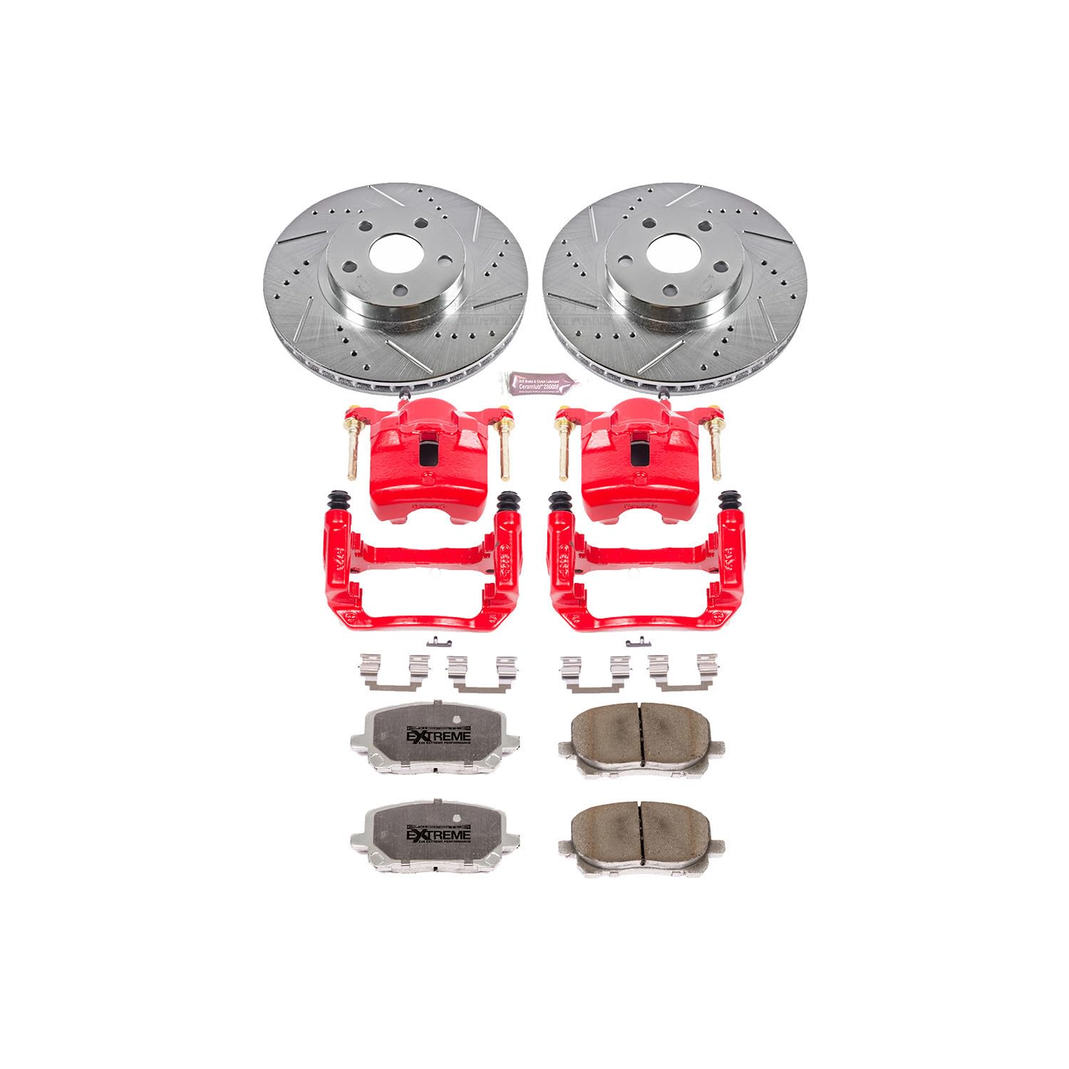 Power Stop KC2316-26 Z26 Street Warrior Front Brake Kit Pontiac Toyota For Pontiac Vibe 2003-2008, Toyota Corolla 2003-2008, Toyota Matrix 2003-2008 [Model Specific]